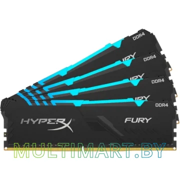 Оперативная память HyperX Fury RGB 4x8GB DDR4 PC4-25600 (HX432C16FB3AK4/32) картинка 5